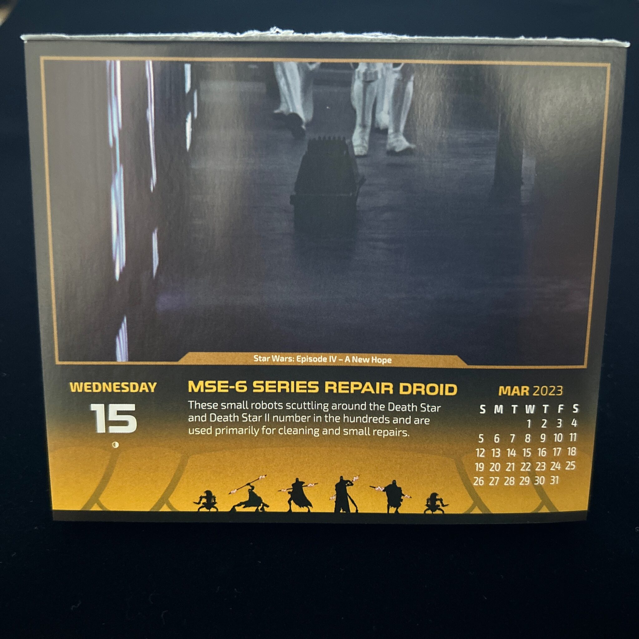 MSE-6 シリーズ リペア ドロイド　Calendar 2023-03-15