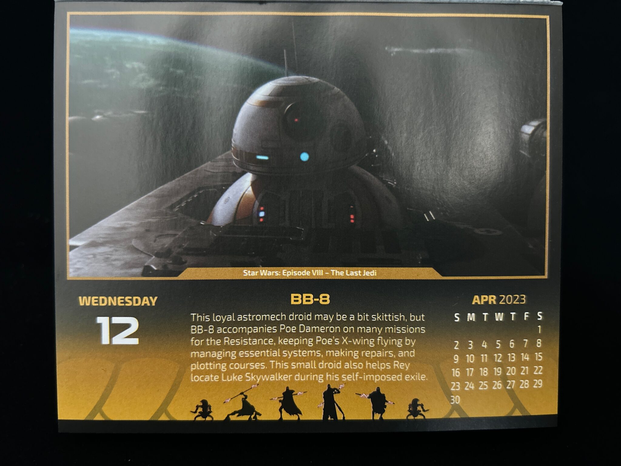 BB-8　Calendar 2023-04-12
