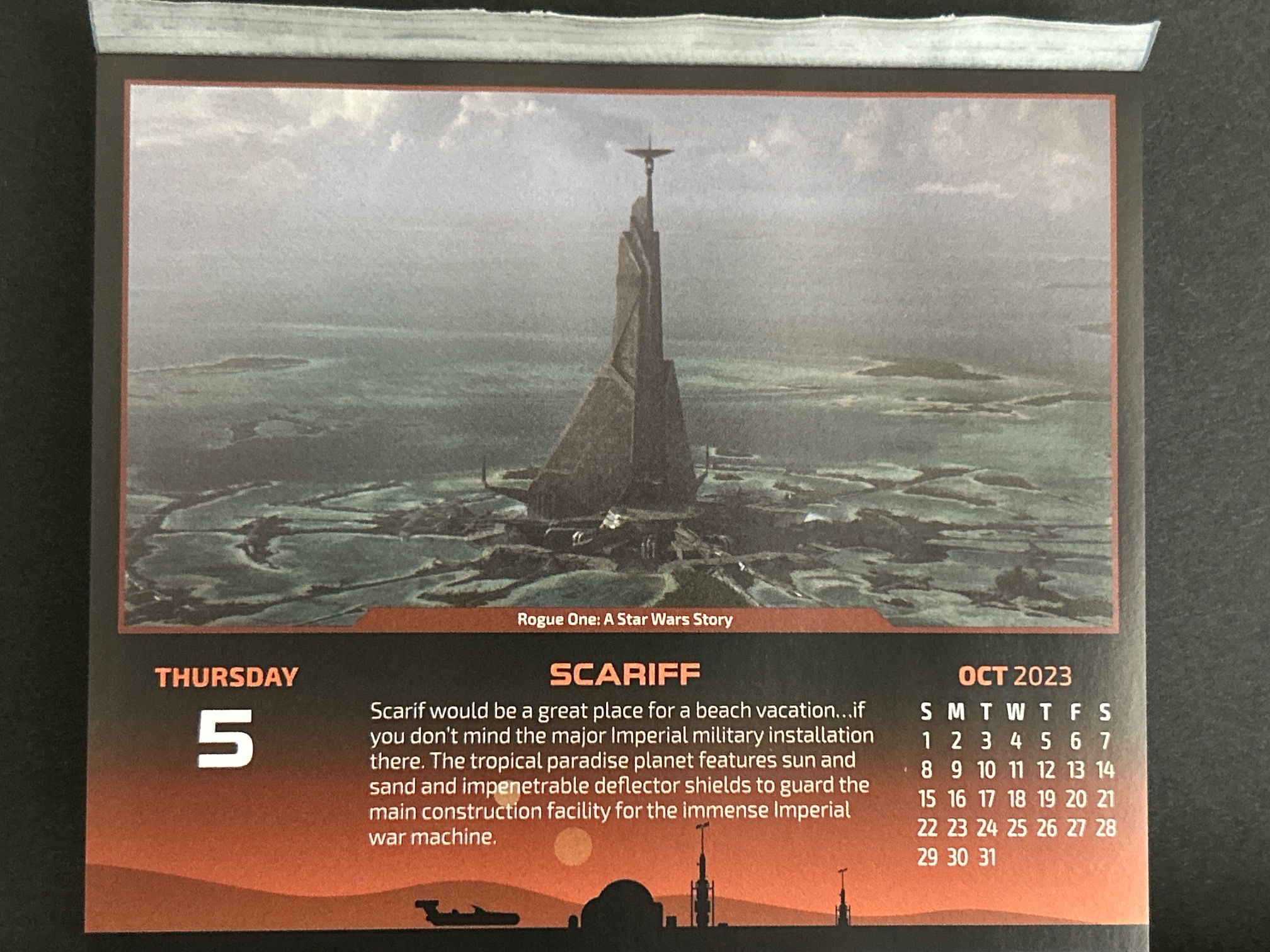 スカリフ　Calendar 2023-10-05
