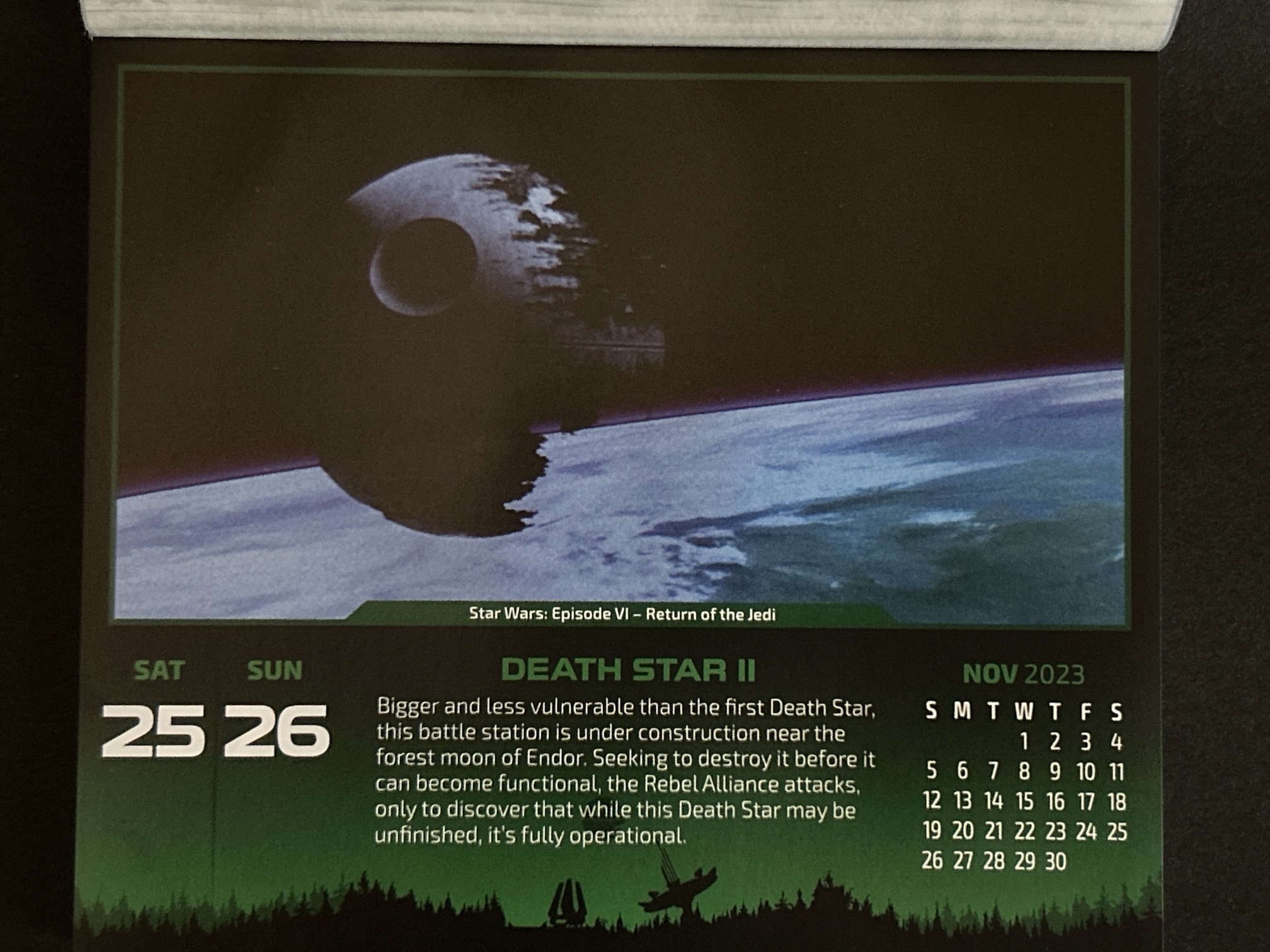 デス・スター II　Calendar 2023-11-25,26